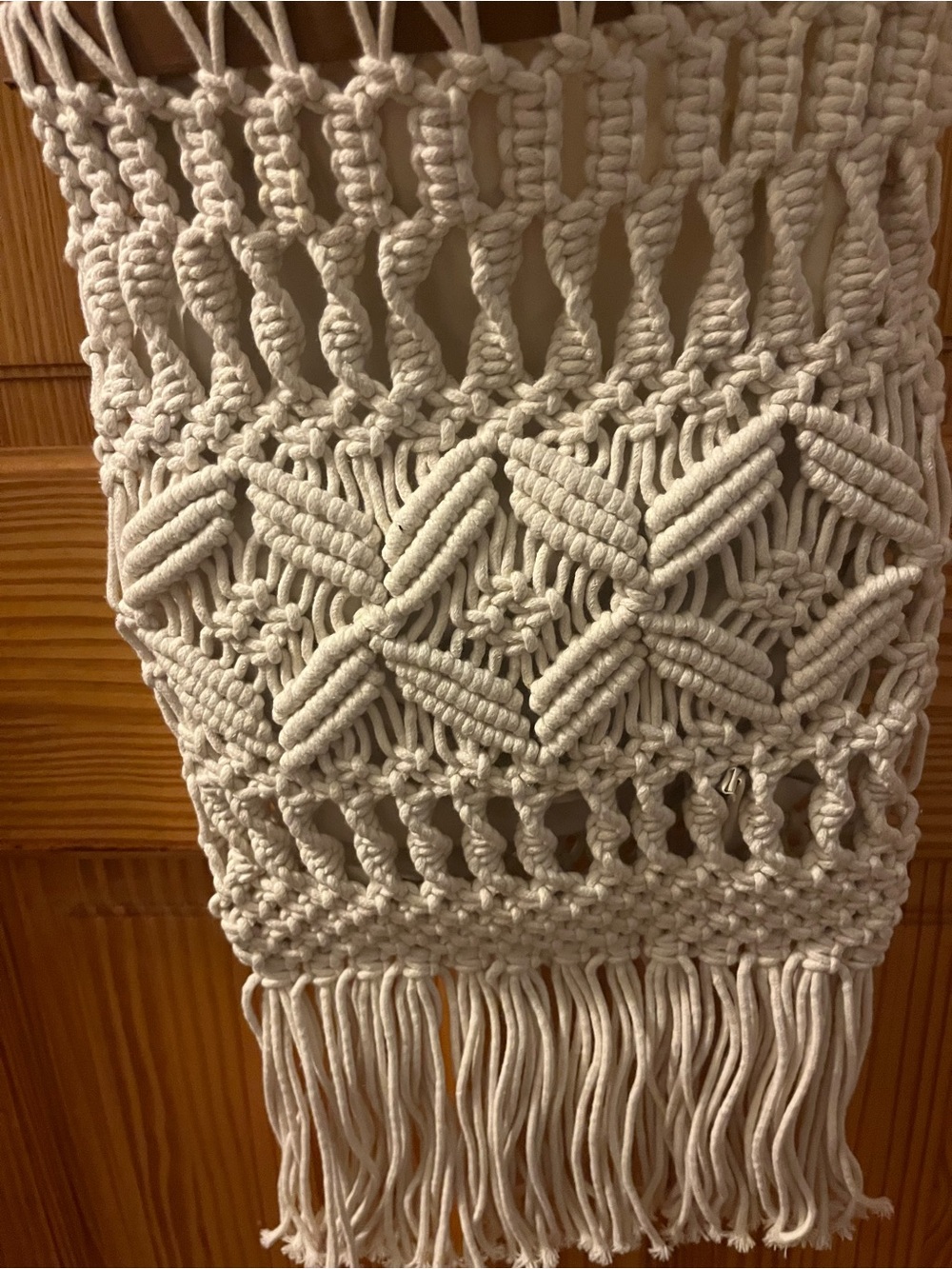 Macrame crossbody or shoulder purse